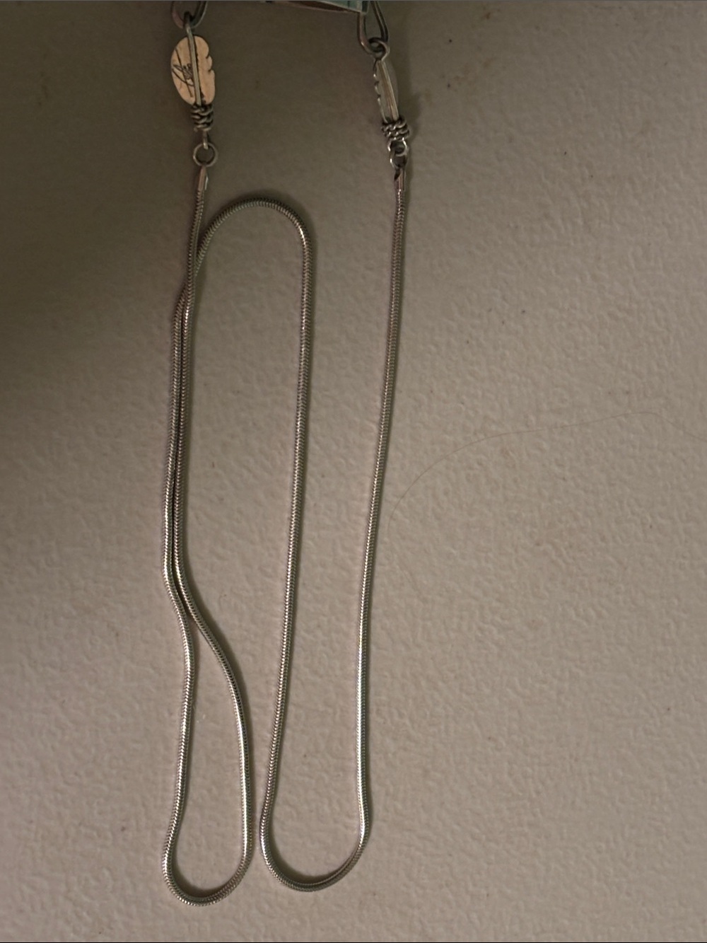 Native American Sterling Silver Tribal Pendant Necklace with Aqua Accent - Picture 9 of 9